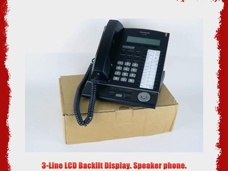 Panasonic KX-T7633-B Digital Telephone Black 3-Line LCD Proprietary Phone
