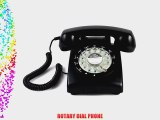 Black Color Vintage 1970's STYLE ROTARY Retro old fashioned Rotary Dial Home Telephone
