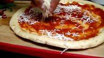 Real Italian Chicken Pepperoni Mozzarella Pizza ONE MINUTE PIZZA RECIPE