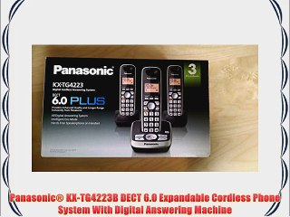 Panasonic? KX-TG4223B DECT 6.0 Expandable Cordless Phone System With Digital Answering Machine