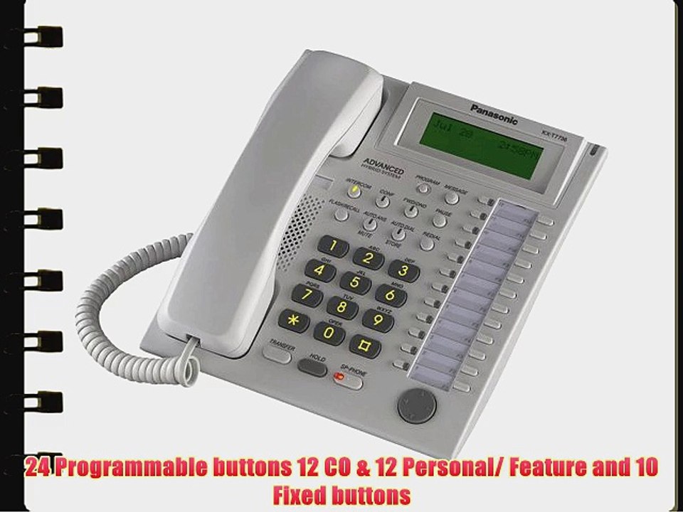 Panasonic KX-T7736 Telephone White - video Dailymotion