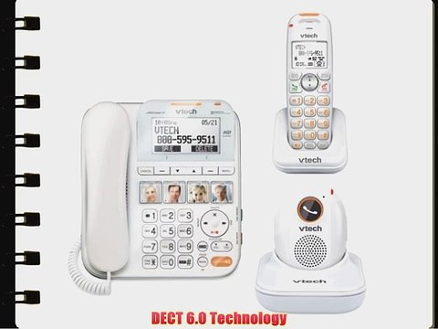 VTech CareLine SN6197 DECT 6.0 Expandable Corded/Cordless Phone with Answering System and Accessory