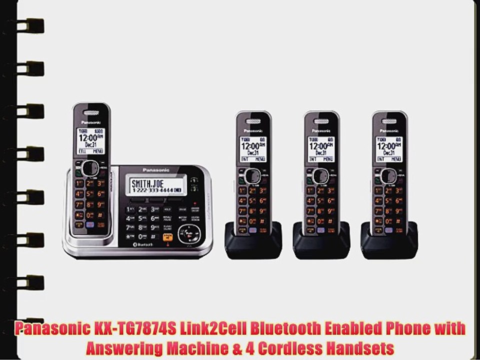 Panasonic KX-TG7874S Link2Cell Bluetooth Enabled Phone with Answering Machine