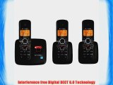 Motorola DECT 6.0 Enhanced Cordless Phone with 3 Handsets and Digital Answering System L703