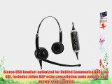 VXi Envoy UC USB 95% Noise Canceling Stereo Headset for Unified Communications