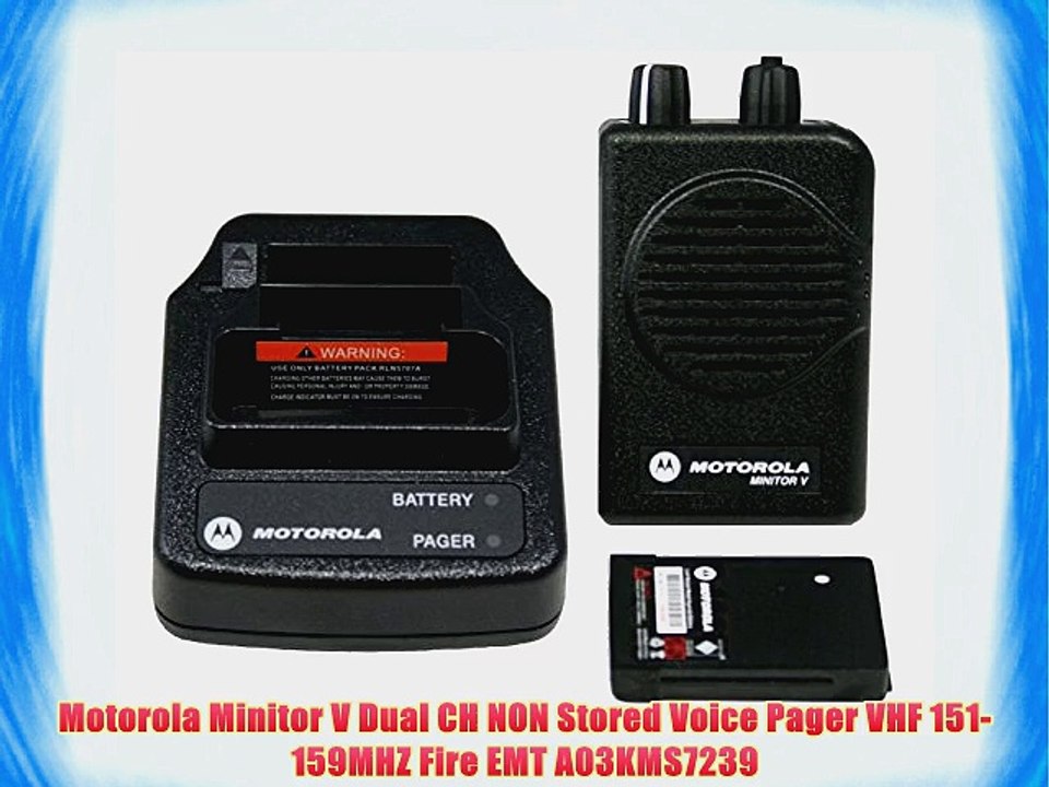 Motorola Minitor V Dual CH NON Stored Voice Pager VHF 151-159MHZ Fire EMT A03KMS7239
