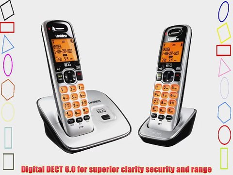 Uniden D1660-2 DECT6.0 Caller ID Cordless handset with 2 handsets