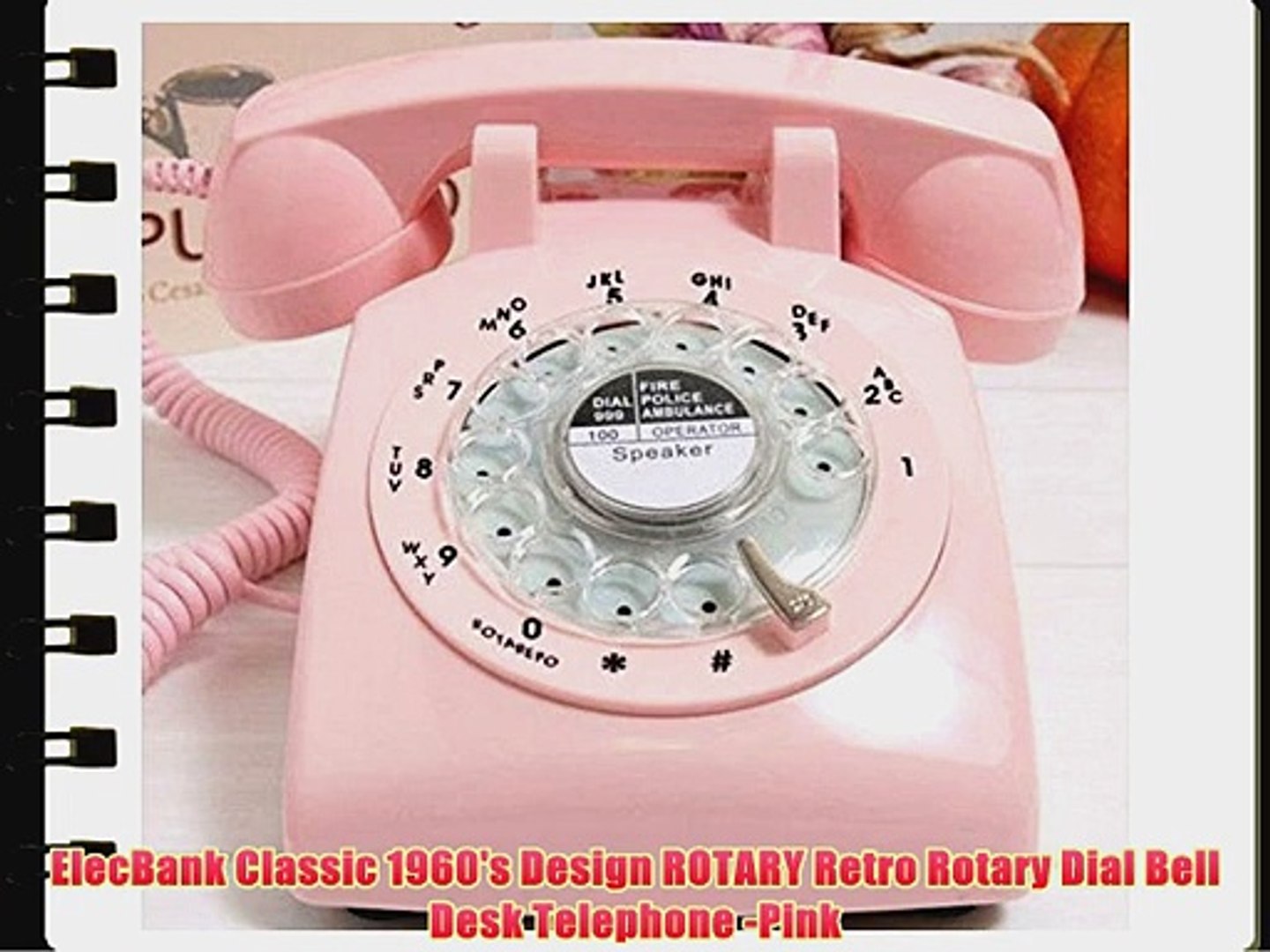 Elecbank Classic 1960 S Design Rotary Retro Rotary Dial Bell Desk