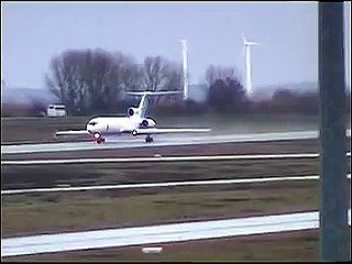 Tu-154 taking off from LEJ