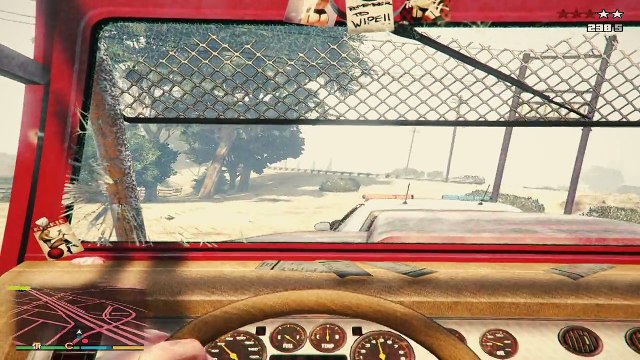 GTA V - Max. Wanted Level Mod (Limit to 2 stars) / Limitar nivel de búsqueda a 2 estrellas - Motel Police Shootout