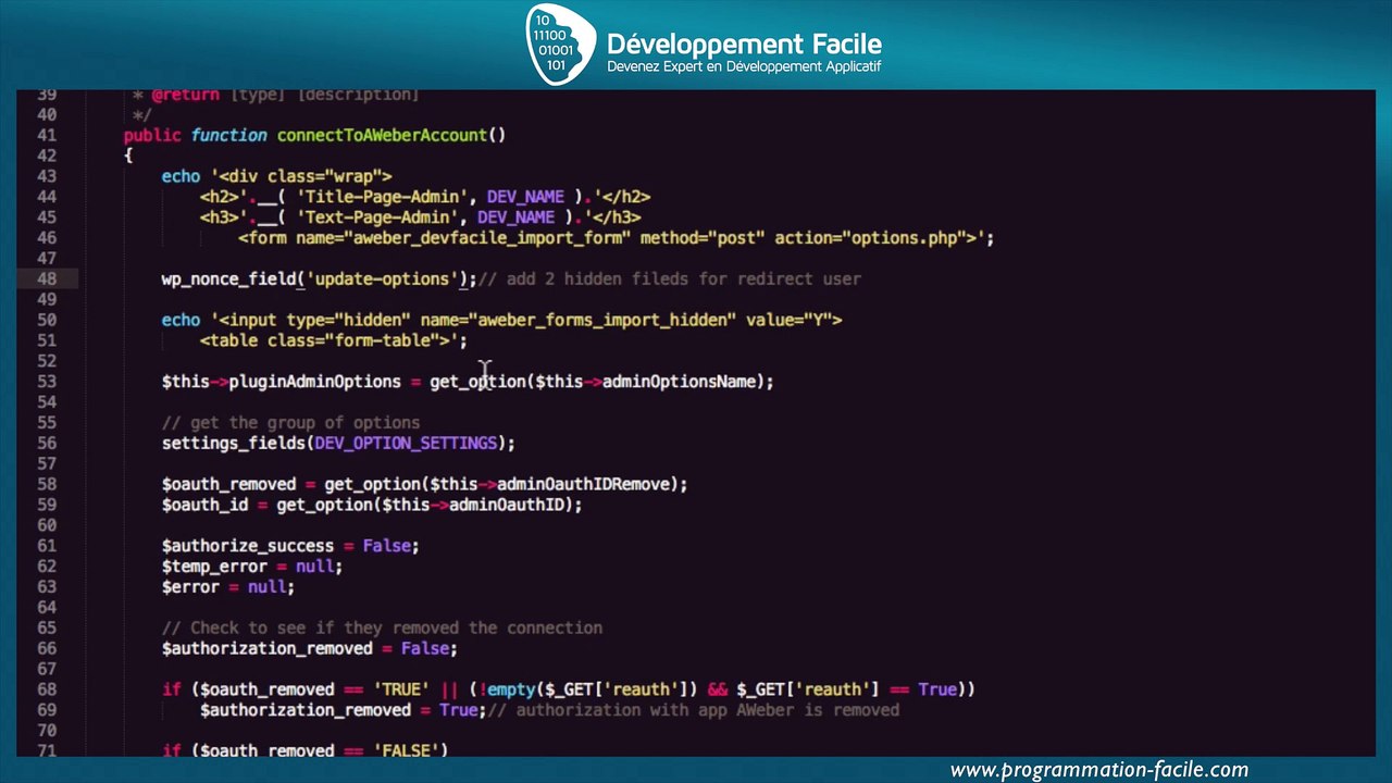 Comment créer l'interface d'administration d'un plugin d'une extension wordpress