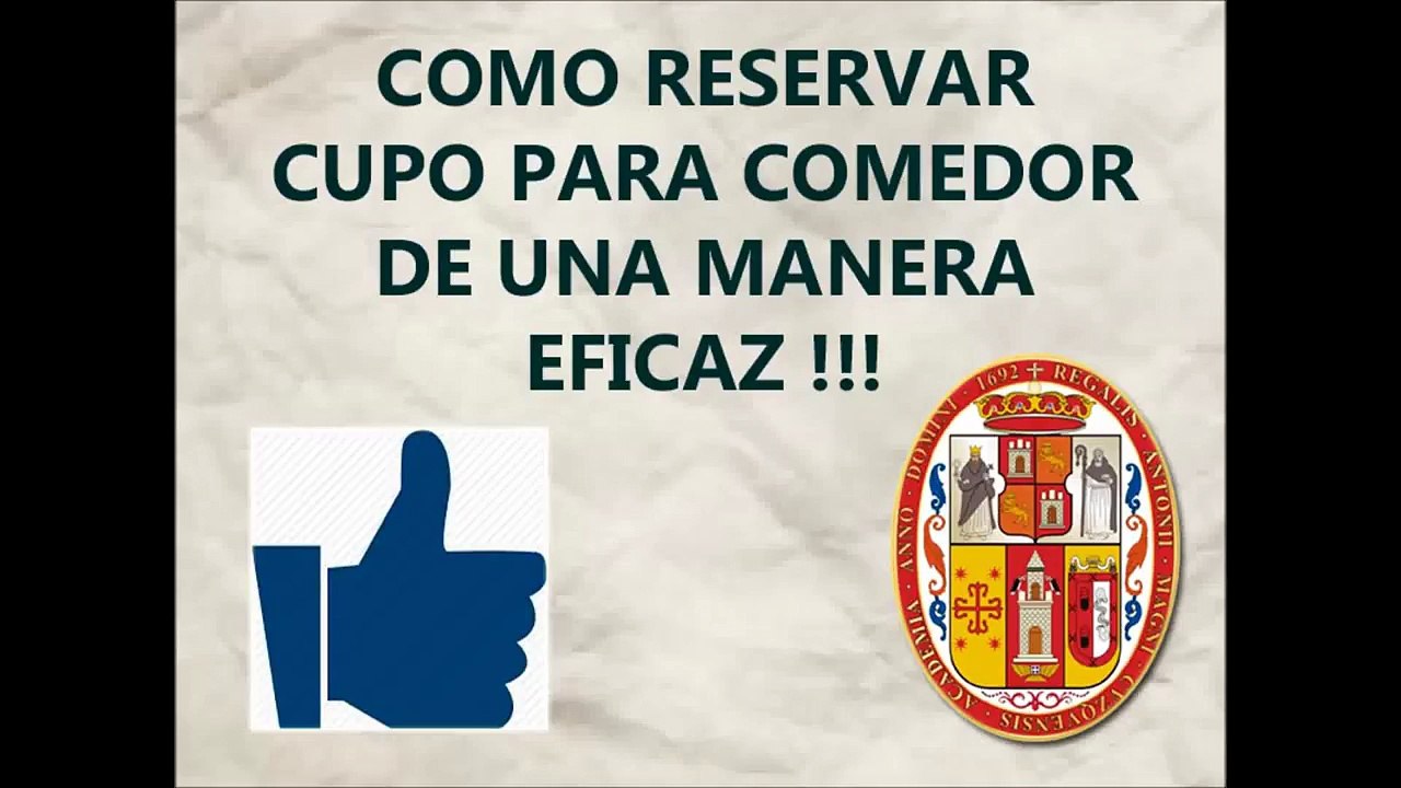COMO RESERVAR CUPO PARA COMEDOR DE MANERA EFICAZ   UNSAAC