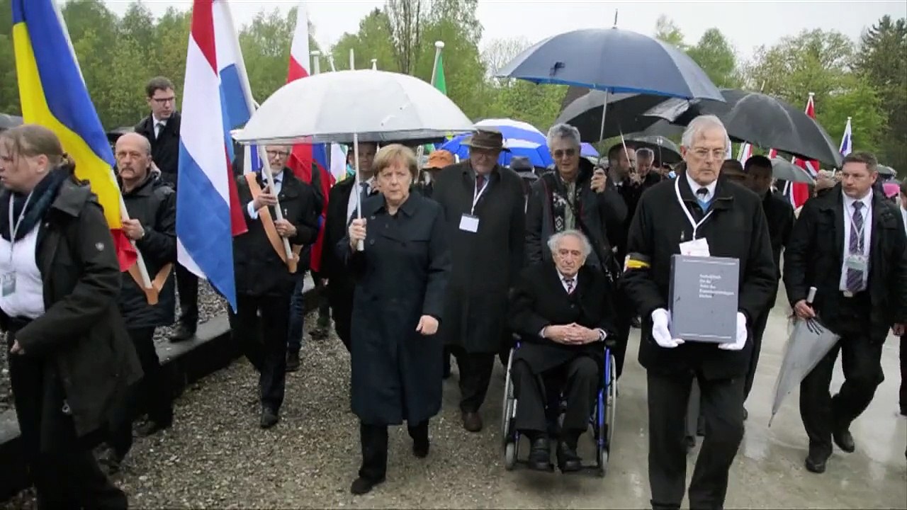 Merkel warnt in Dachau vor Antisemitismus