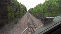 Trespassers nearly get hit by train