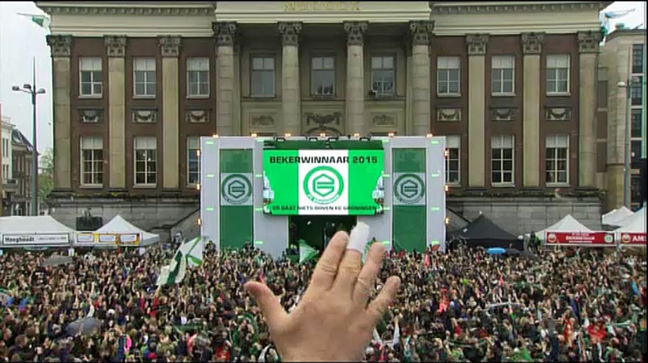 Grote Markt op zn kop na winst FC Groningen - RTV Noord