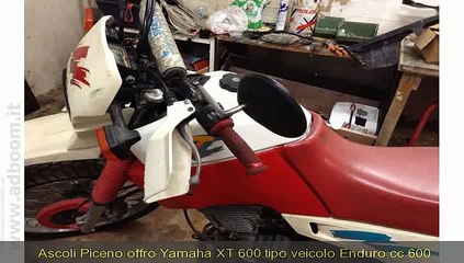 ASCOLI PICENO, ACQUAVIVA PICENA   YAMAHA  XT 600 TIPO VEICOLO ENDURO CC 600