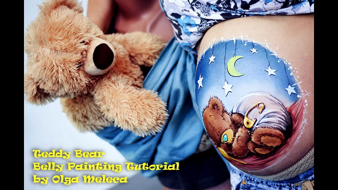 Teddy Bear - Belly Painting Tutorial