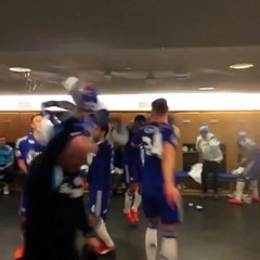 Chelsea players CELEBRATE TITLE in the Dressing room HD