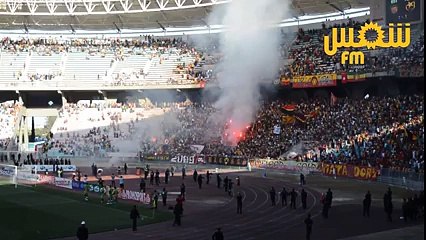 مواجهات بين جمهور الترجي الرياضي والأمن أثناء المباراة