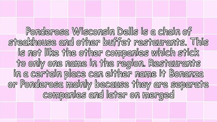 The Goodness Of Going To Ponderosa