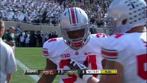 OSU's Carlos Hyde called for a personal foul after crushing the punt returner
