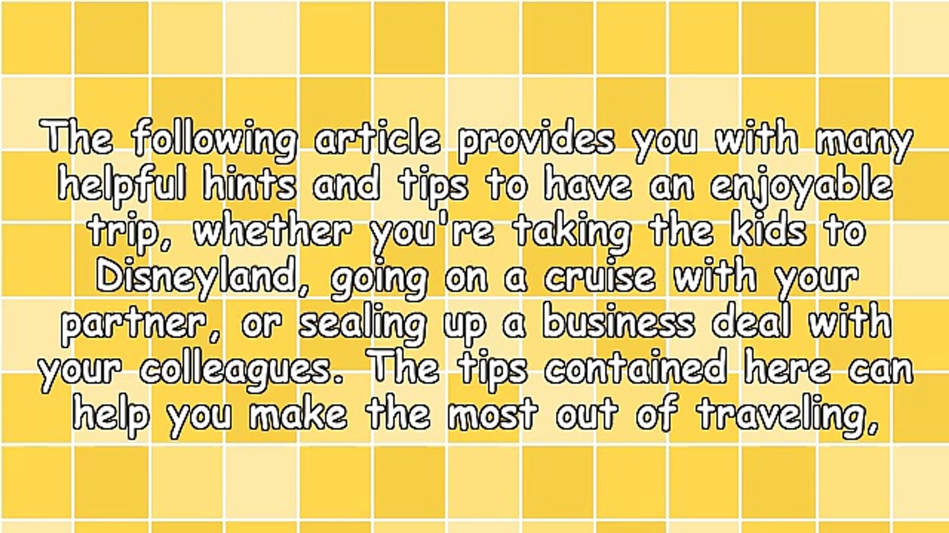 ⁣Travel Safely With These Easy To Remember Tips