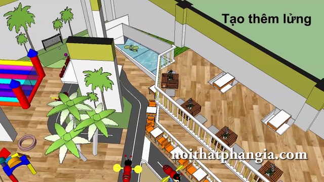 Thiết kế, thi công trọn gói khu vui chơi trẻ em, trong nhà, ngoài trời, hướng nhiệp