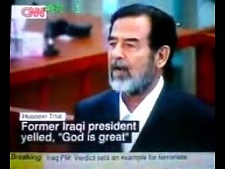 Moment Saddam Hussein is sentenced to death