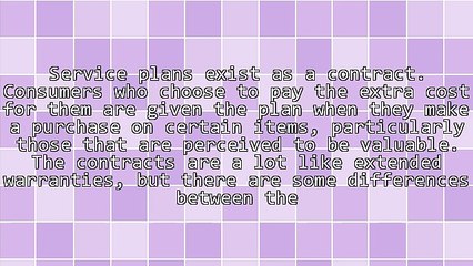 Details Regarding Extended Service Plans