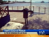 Fuerte oleaje derrumbó muros y destruyó paredes en Galápagos