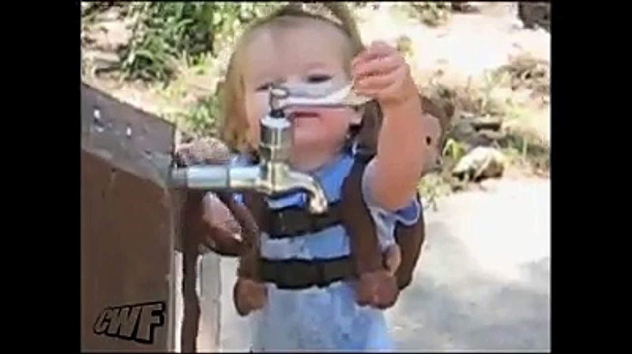 children and water funny video