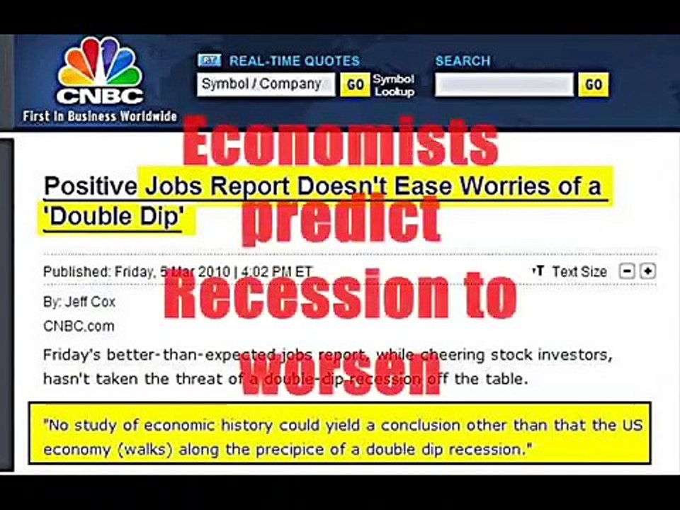 An Economic Storm is approaching - Stock Market Collapse and 15% Unemployment