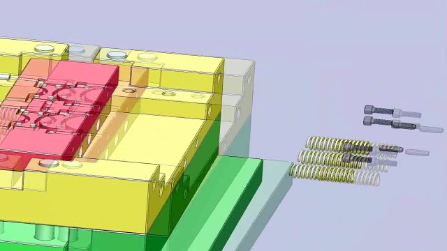 Maçalı Plastik Enjeksiyon Kalıbı - Montaj Animasyonu