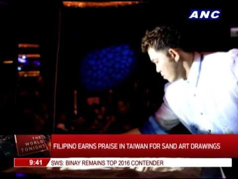 Filipino earns praise in Taiwan for sand art