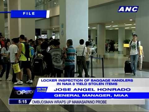 Stolen items found in airline baggage handlers' lockers