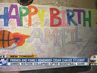Family and friends celebrate birthday of student who died while playing basketball