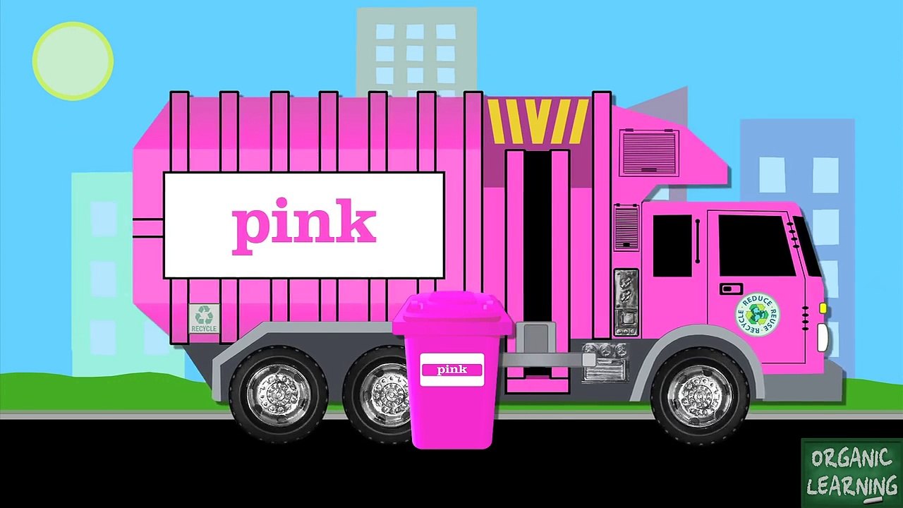 Garbage Trucks Teaching Colors - Learning Basic Colours Video for Kids