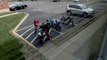 Guys stealing Yamaha R6 bike in front of owner