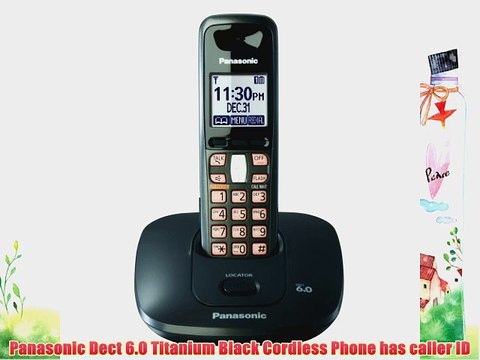 Panasonic Dect 6.0 Titanium Black Cordless Phone (KX-TG6411T)