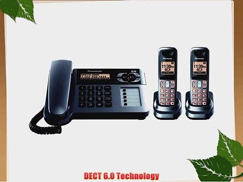 Panasonic KX-TG1062M DECT 6.0 Corded/Cordless Phone with Answering Machine Metallic Gray 2