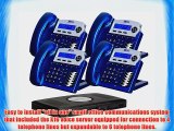 Xblue X16 Small Office Digital Phone System Bundle with 4 Phones Vivid Blue (XB2022-04-VB)