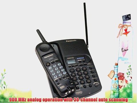 Panasonic KX-TC1740B 900 MHz Analog Cordless Speakerphone with Answering Device and Caller