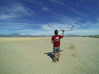 It flies! Radio control airplane