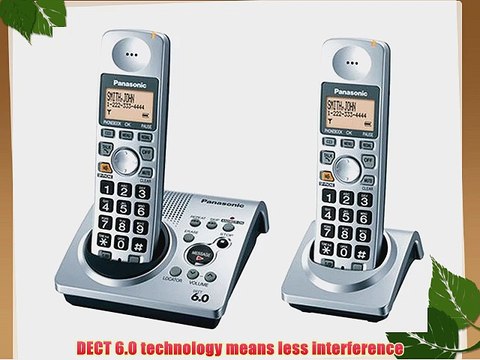 Panasonic DECT 6.0-Series Dual-Handset Cordless Phone System with Answering System (KX-TG1032S)