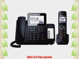Panasonic KX-TG6671B DECT 6.0 Corded/Cordless Phone with Digital Answering System Black 1 Handset