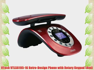 VTech VTLS6195-16 Retro-Design Phone with Rotary Keypad (Red)