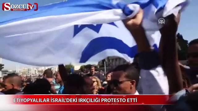 Etiyopyalılar İsrail'deki ırkçılığı protesto etti
