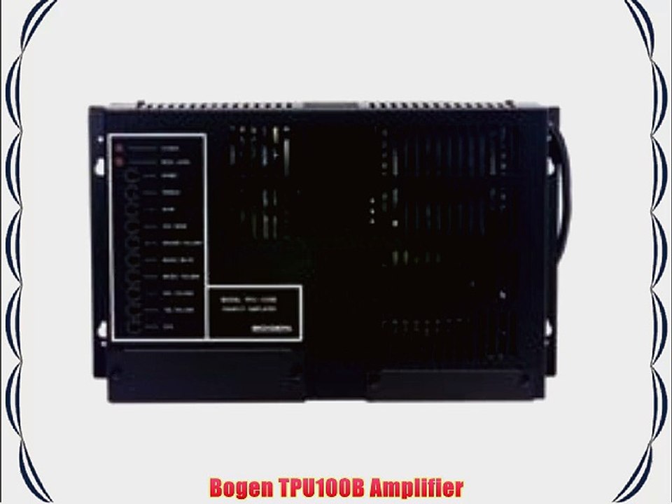 Bogen TPU100B Amplifier - video Dailymotion