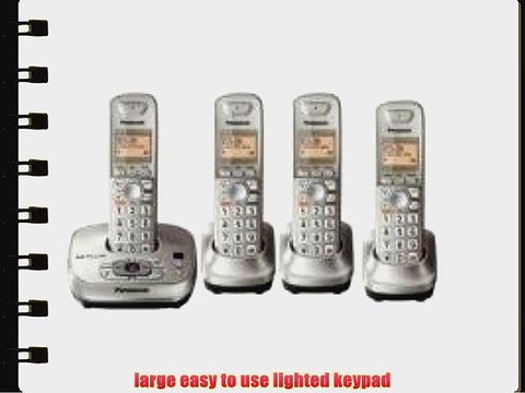 Panasonic DECT 6.0 plus KX-TG4034N four phones set W/answering system