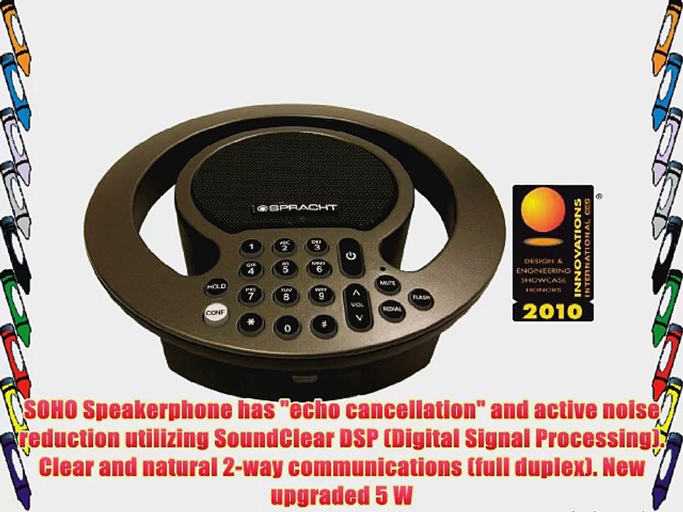 Spracht Aura SoHo Full-Duplex Analog Conference Phone with Expanded Capability